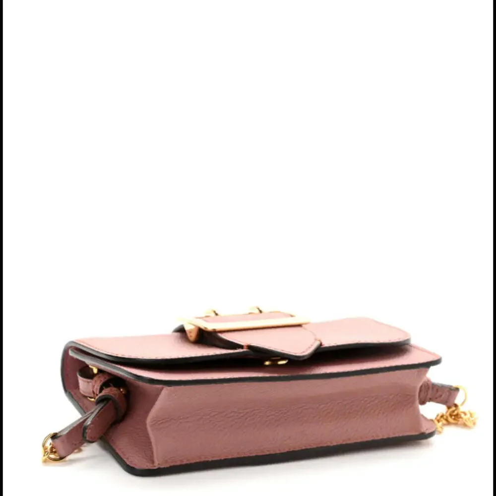 Burberry Pink Leather Bag with Gold Chain - Picture 10 of 14